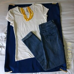 Merona White Scoopneck Short Sleeve Tee